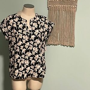 NWT Joie Floral Top Blouse M Medium